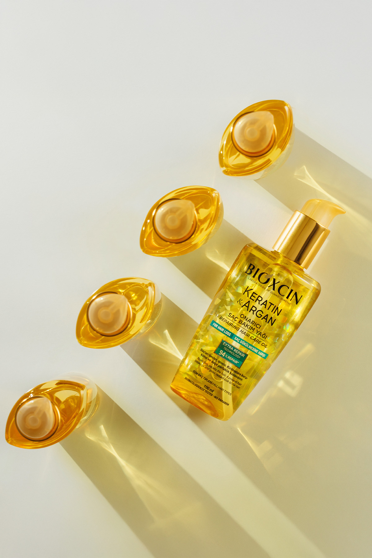 Keratin Argan Onarıcı Saç Bakım Yağı – Kırık Karşıtı Besleyici 100 ml