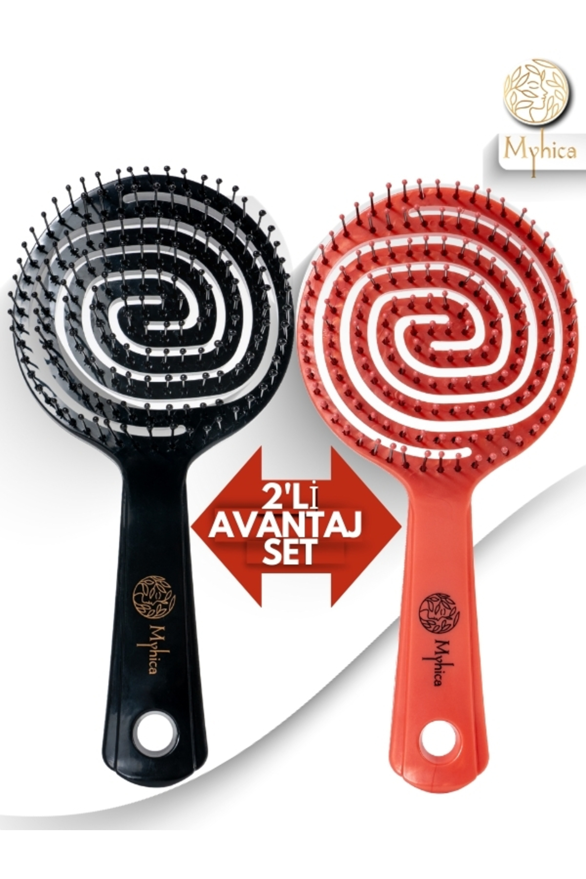 Pro Üç Boyutlu Oval Saç Fırçası Pro2+Pro3