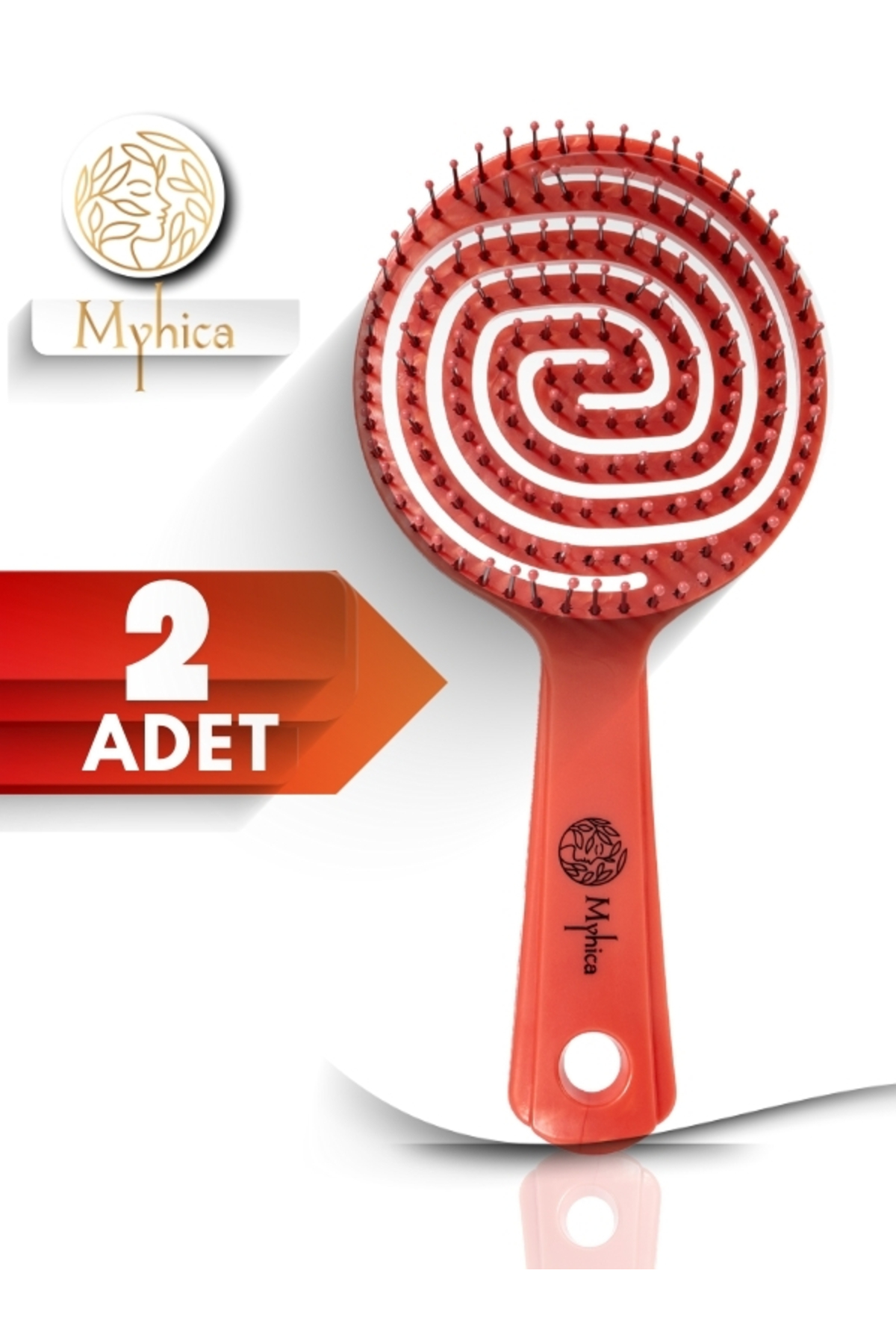 Pembe Pro Üç Boyutlu Oval Saç Fırçası 2'li Set