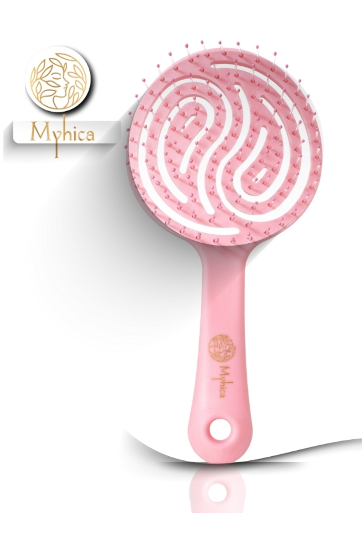 Açık Pembe Pro Üç Boyutlu Oval Saç Fırçası