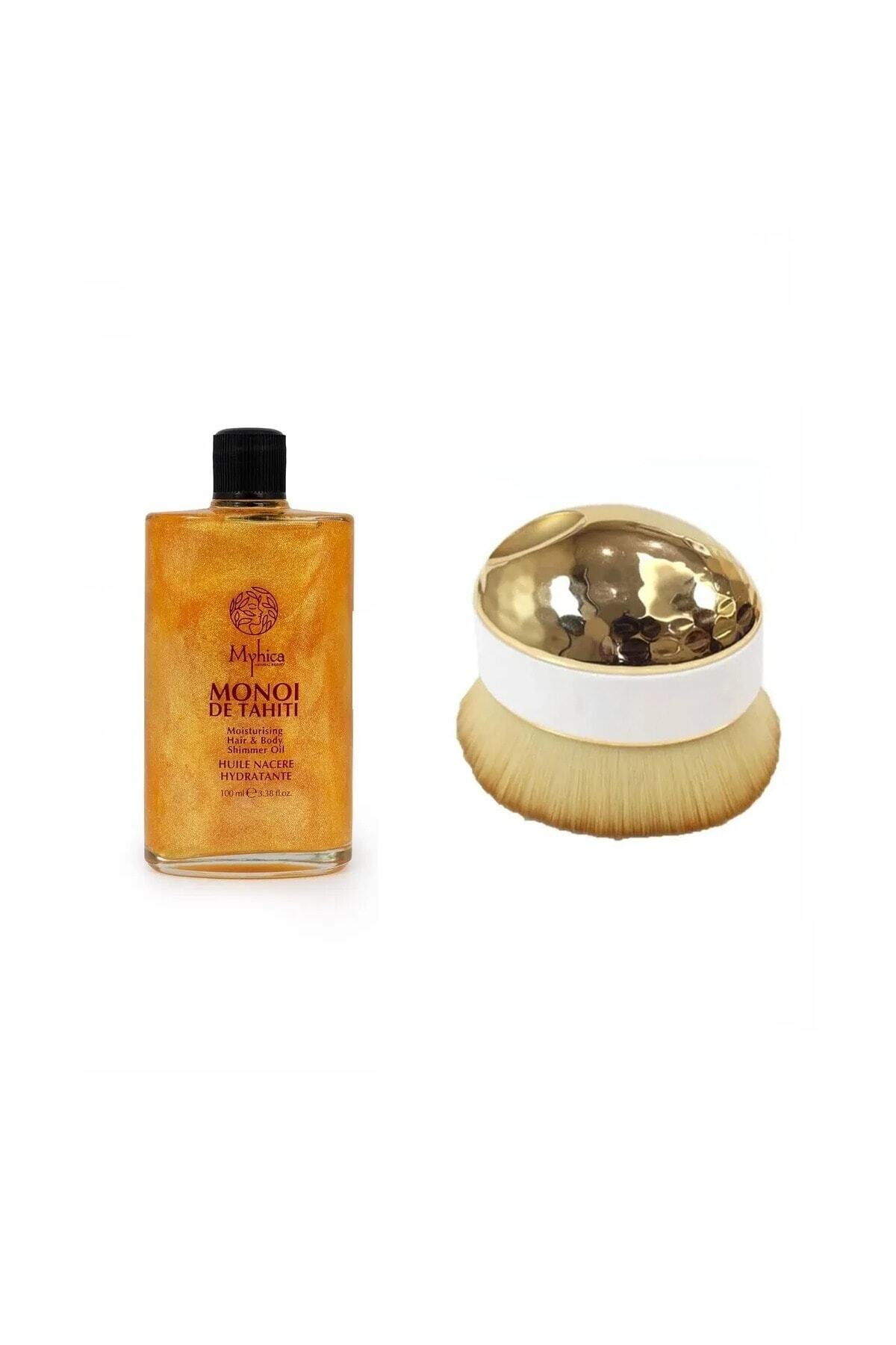 Işıltılı Saç & Vücut Nemlendirici Yağ - 100 ml + Yüz Ve Vücut Fondöten Fırçası 249