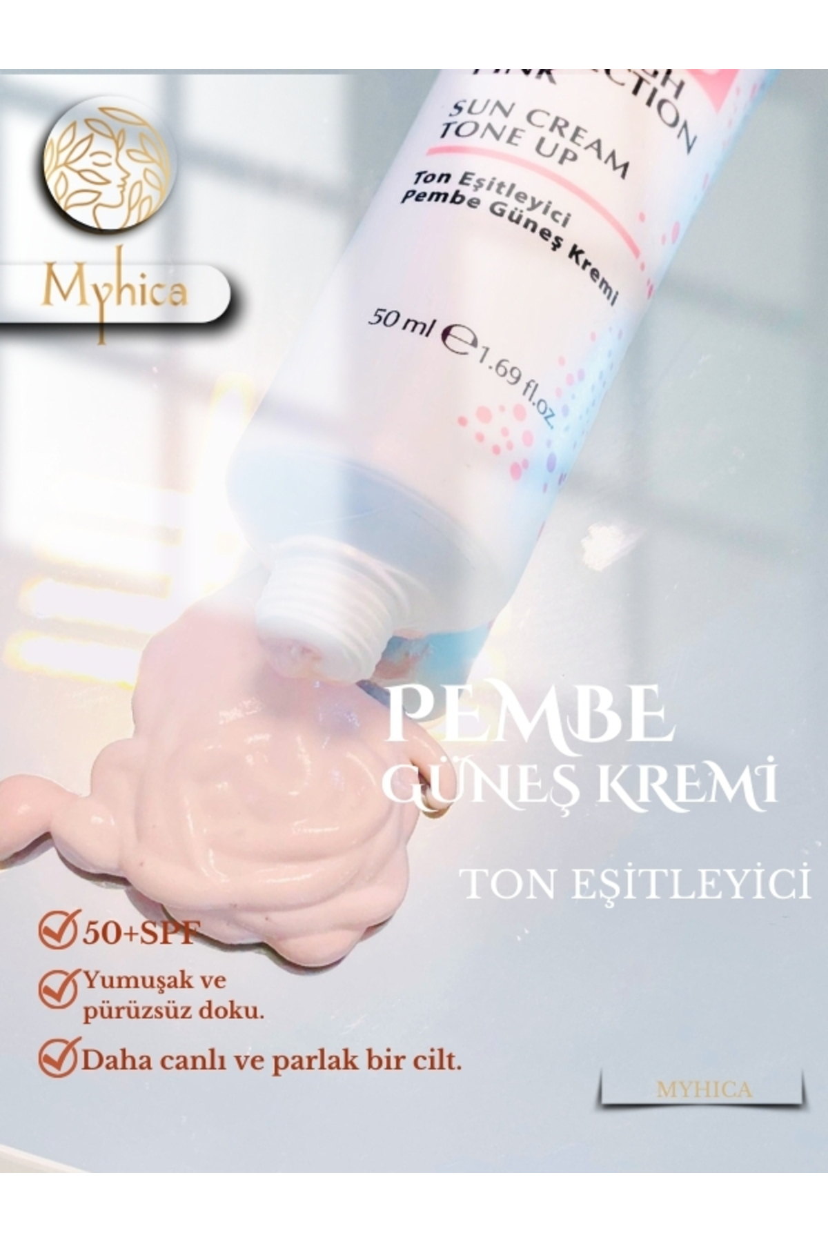 50+ Spf Ton Eşitleyici Pembe Yüz Güneş Kremi 50 Ml