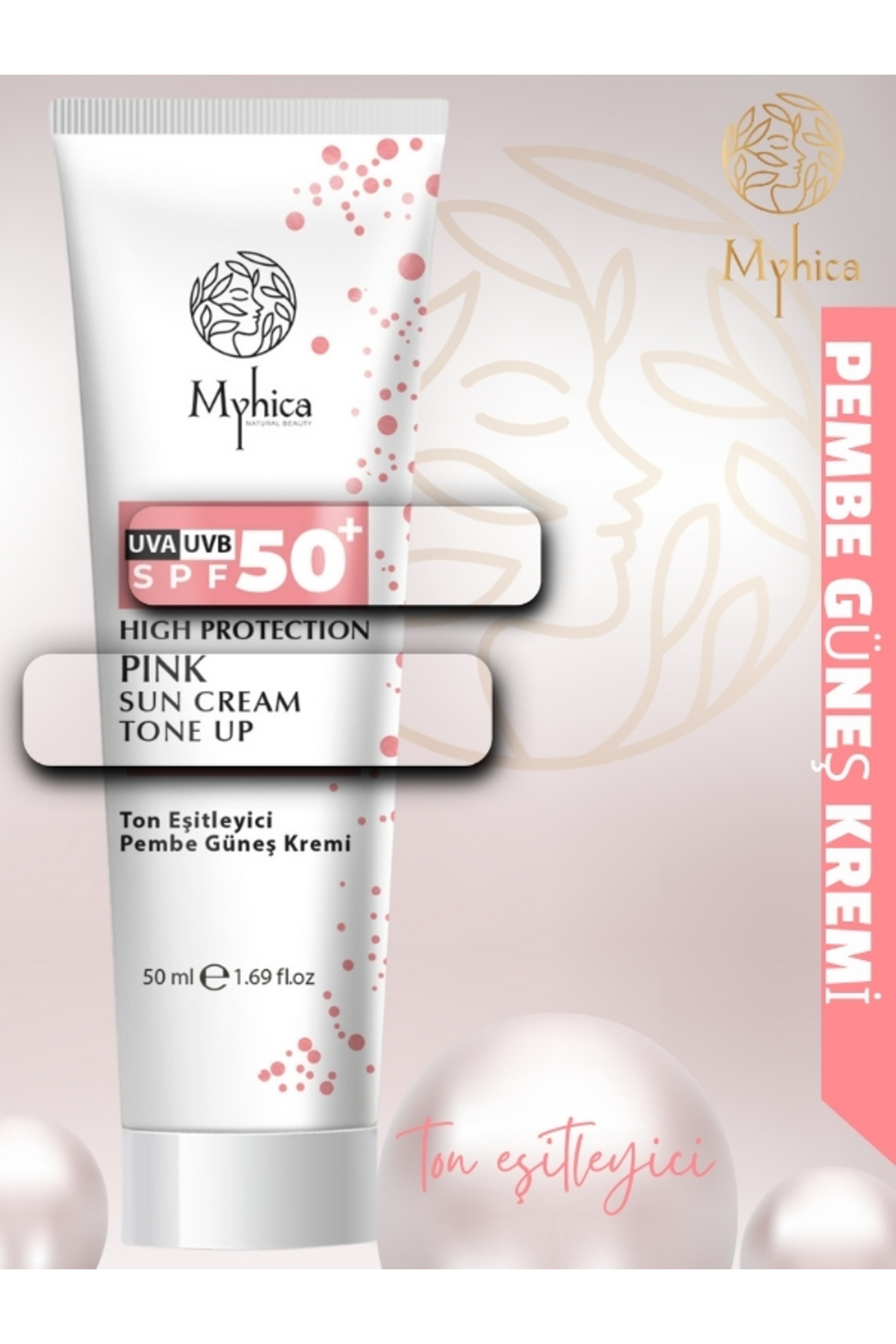 50+ Spf Ton Eşitleyici Pembe Yüz Güneş Kremi 50 Ml
