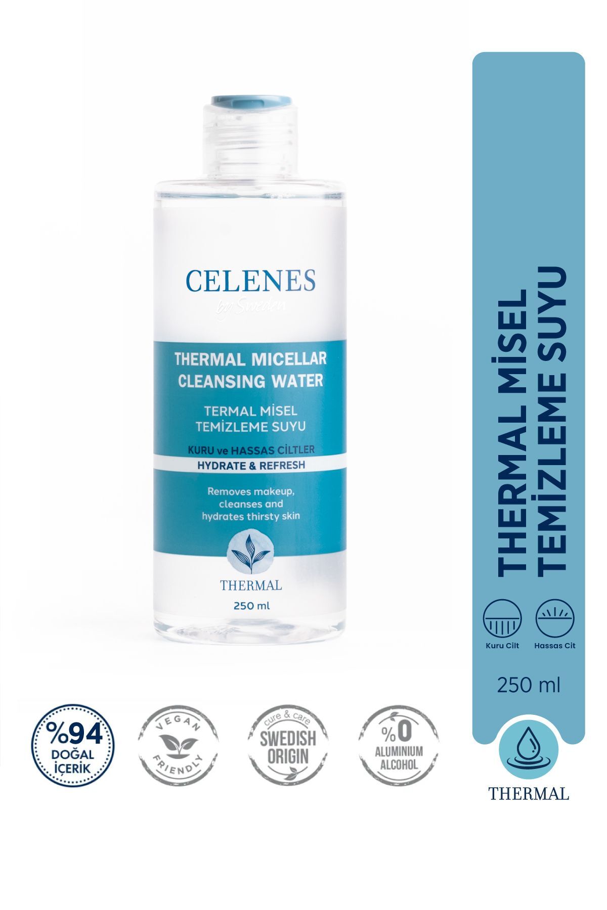 Nemlendirici Ve Canlandırıcı Thermal Misel Temizleme Suyu Kuru Ve Hassas Ciltler 250 ml