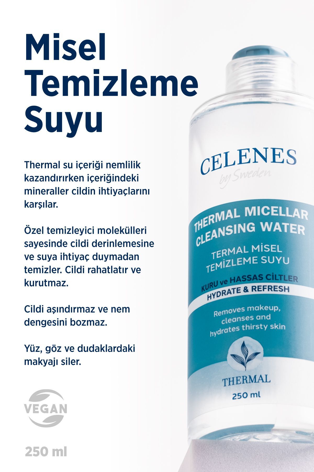 Nemlendirici Ve Canlandırıcı Thermal Misel Temizleme Suyu Kuru Ve Hassas Ciltler 250 ml