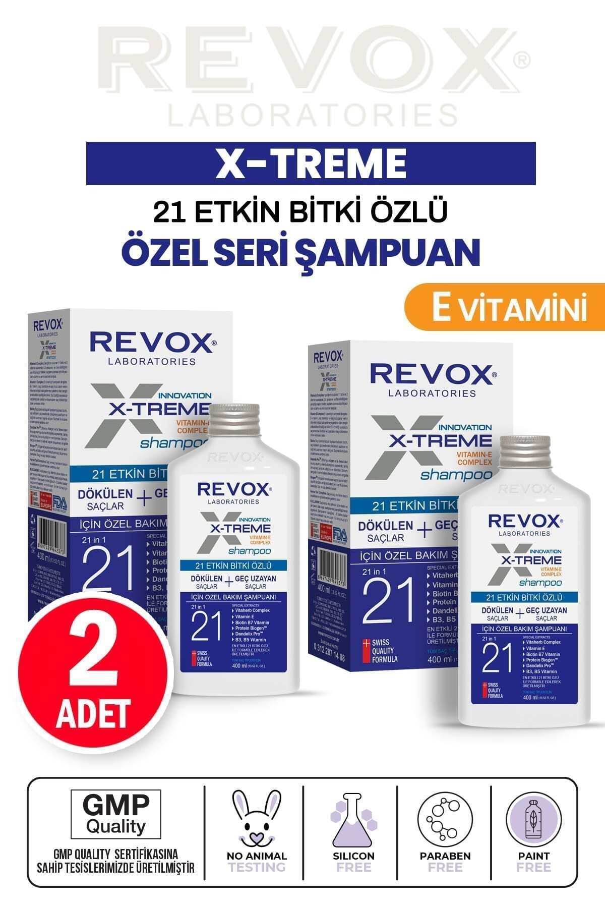 X-treme Dökülen ve Geç Uzayan Saçlar İçin E Vitamini Katkılı Özel Bakım Şampuan x 2 adet