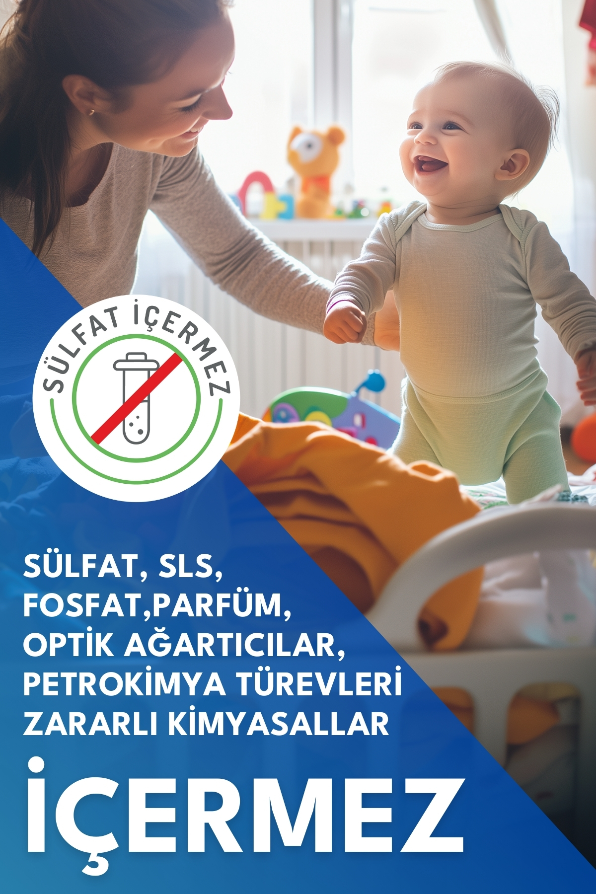 Baby Organik Antialerjik Bebek Çamaşır Deterjanı 50 Yıkama 1 LITRE
