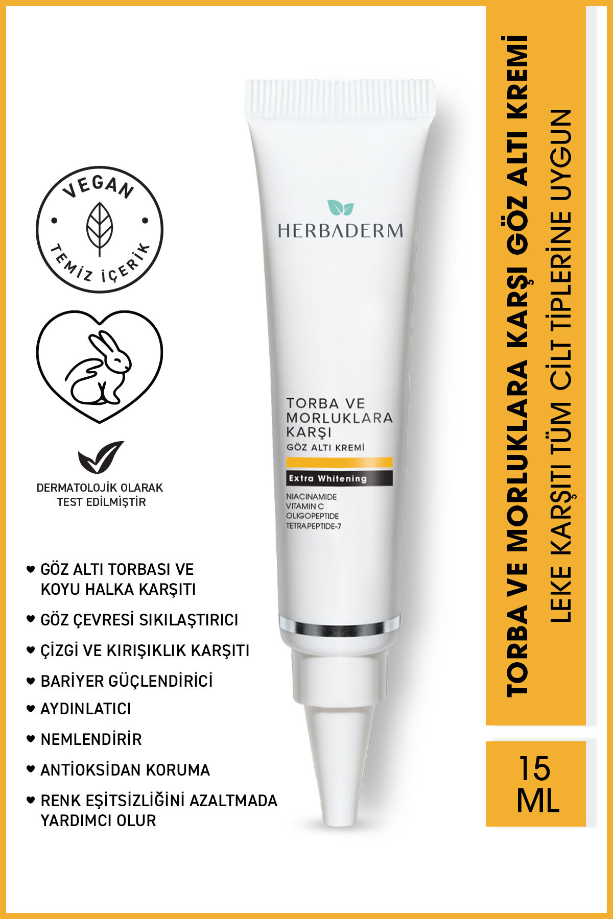 Herba Derm Torba Ve Morluklara Karşı Göz Altı Kremi 15 ml