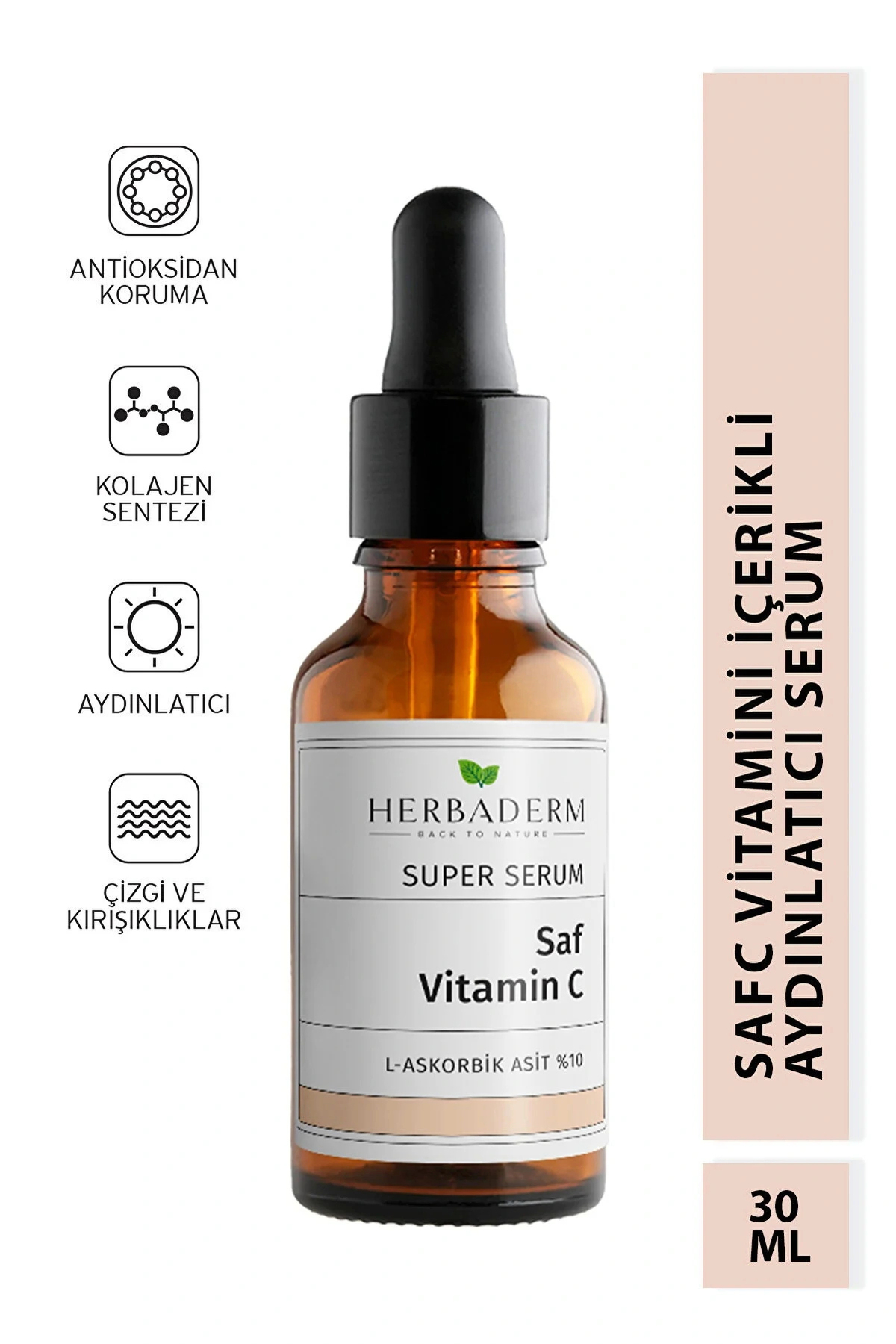 C Vitamin Aydınlatıcı Ve Ton Eşitleyici Yüz Serumu 30 ml %10 Ascorbic Acid