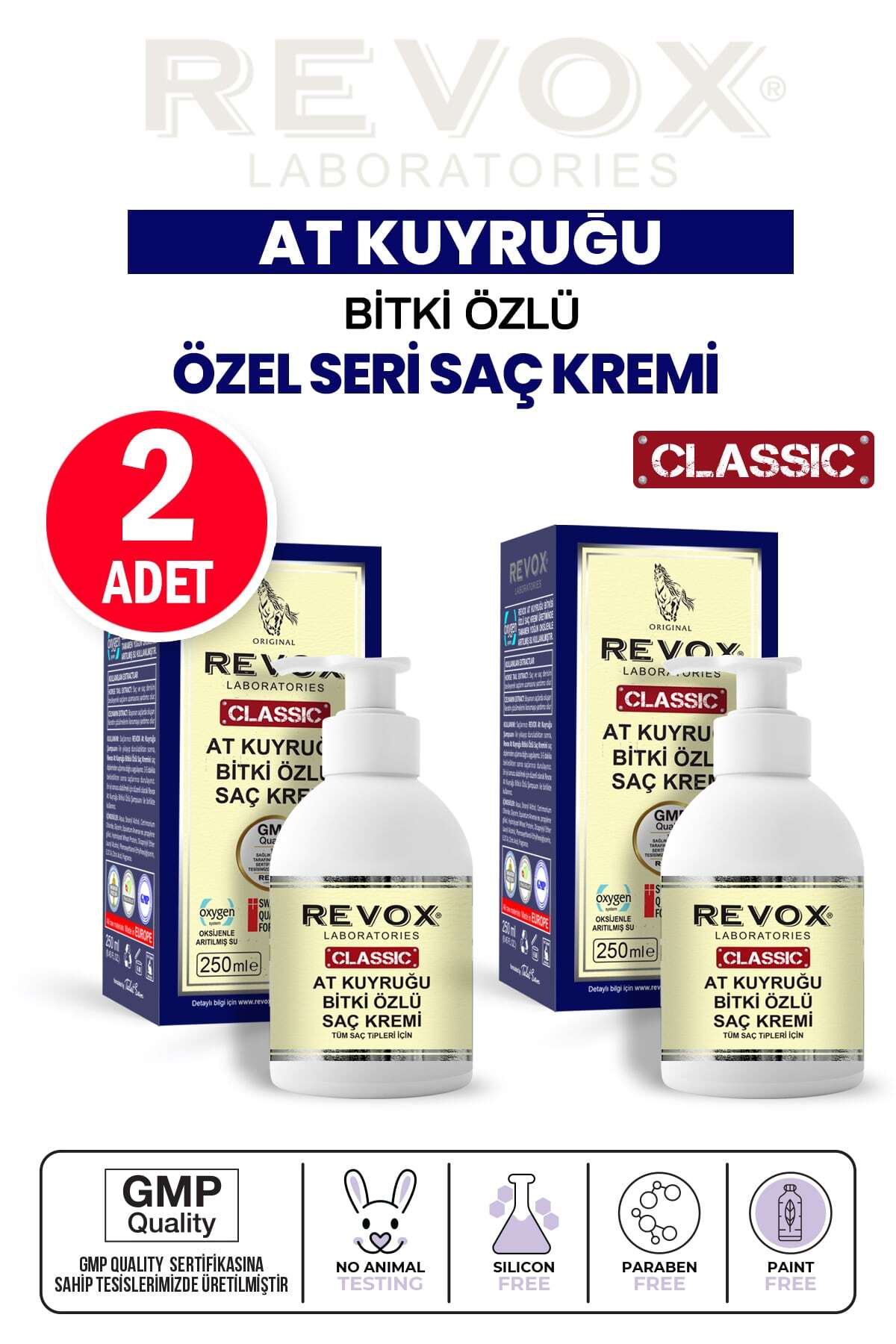 At Kuyruğu Bitki Özlü Özel Saç Bakım Kremi 250 ml x 2 adet