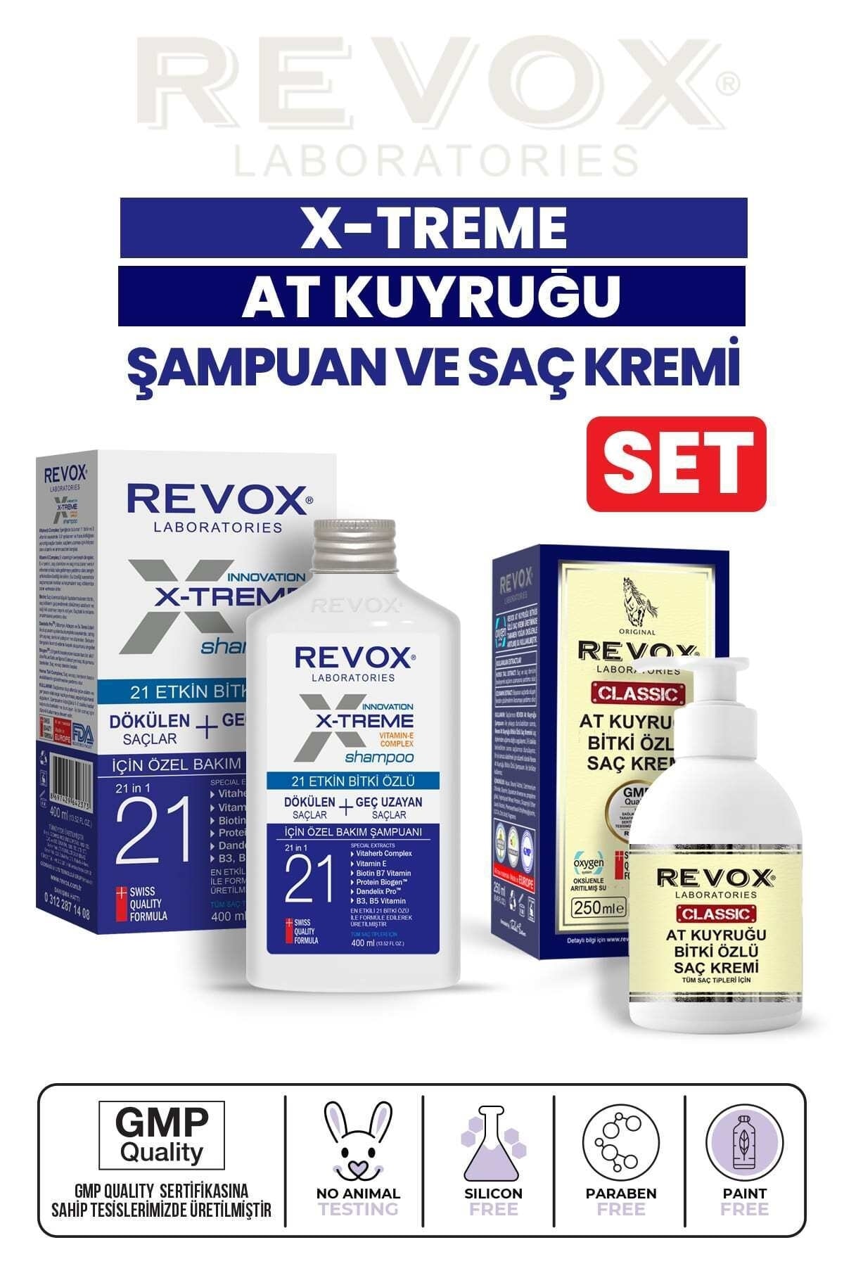 X-treme Dökülen ve Geç Uzayan Saçlara Özel Bakım Şampuanı ve At Kuyruğu Bitki Özlü Saç Kremi