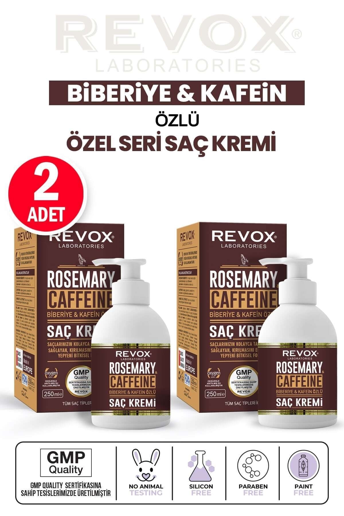 Biberiye ve Caffein Özlü Saç Kremi 250 ml X 2 Adet