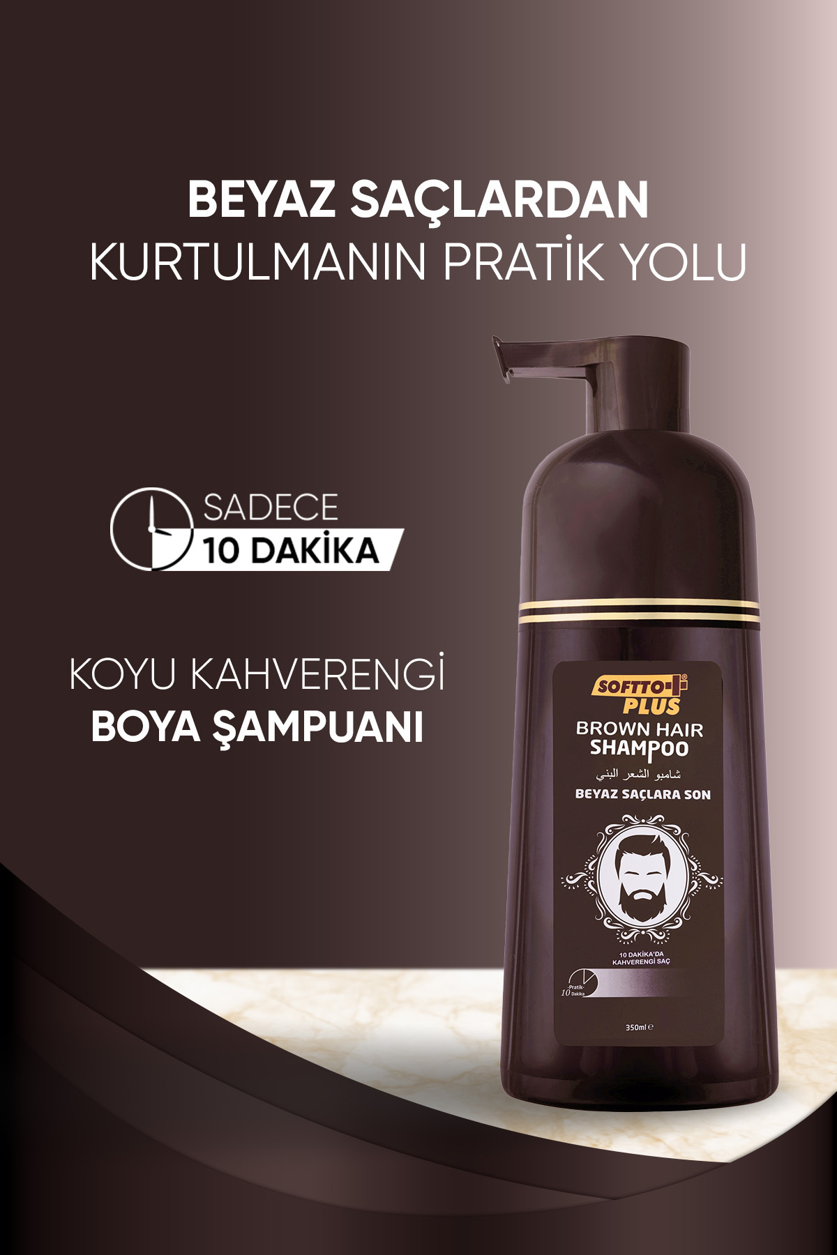 Beyaz Saçları Kapatan Kahverengi Boyama Şampuanı 350ml
